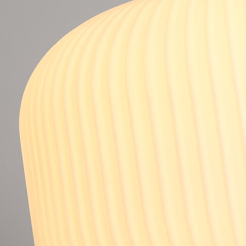 Traditional Japanese Cylinder Round Distressed Glass Wood 1-Light Pendant Light For Living Room