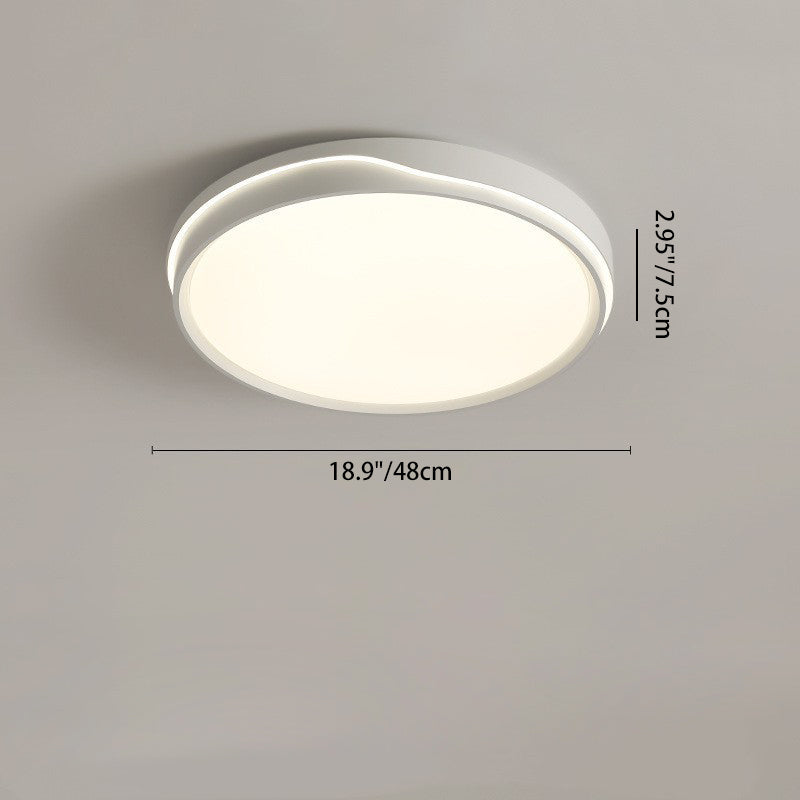 Modern Simplicity Round Square Rectangle Acrylic Iron LED Flush Mount Ceiling Light For Living Room