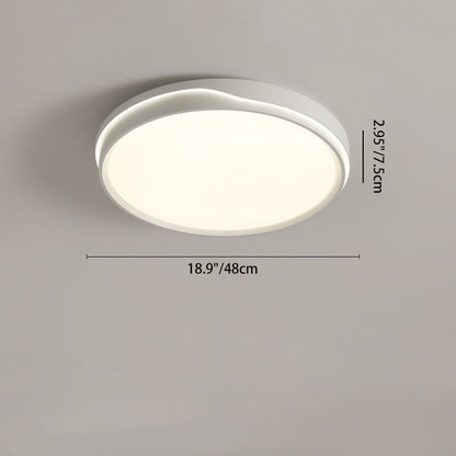 Modern Simplicity Round Square Rectangle Acrylic Iron LED Flush Mount Ceiling Light For Living Room