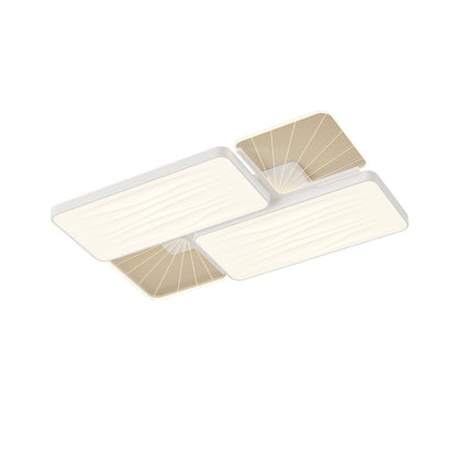 Modern Minimalist Rectangle Square Round Triangle Acrylic Iron LED Flush Mount Ceiling Light For Living Room