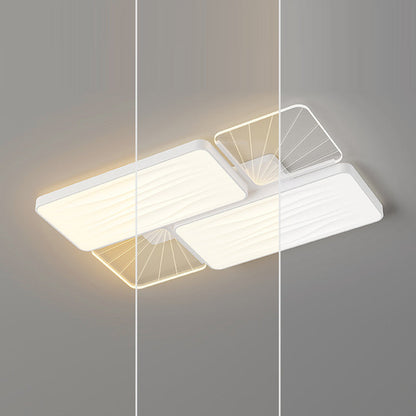 Modern Minimalist Rectangle Square Round Triangle Acrylic Iron LED Flush Mount Ceiling Light For Living Room
