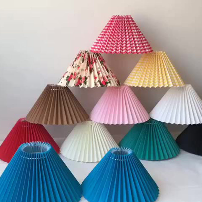Traditional Vintage Umbrella Round Gourd Fabric Metal 1-Light Table Lamp For Living Room