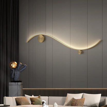 مصباح حائط LED دائري مموج من النحاس والسيليكون بتصميم عصري بسيط للممر 