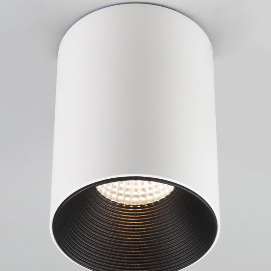 Modern Minimalist Aluminium Cylinder LED Flush Mount Ceiling Light For Hallway