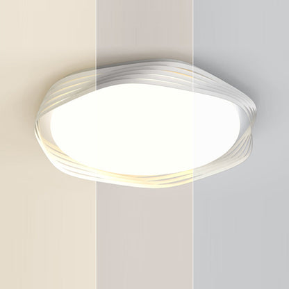 Contemporary Nordic Iron Acrylic Rectangular Square Round Stripe LED Flush Mount Ceiling Light For Living Room