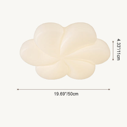 Modern Minimalist Iron PE Flower Petal LED Flush Mount Ceiling Light For Bedroom