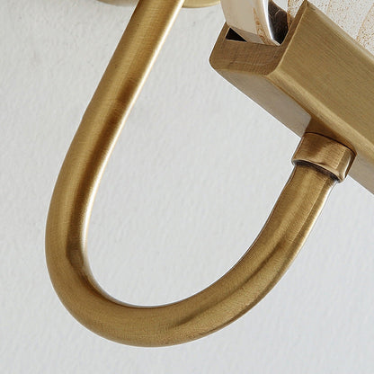 Modern Mid-century Copper Glass Square Elliptical LED Wall Sconce Lamp For Hallway