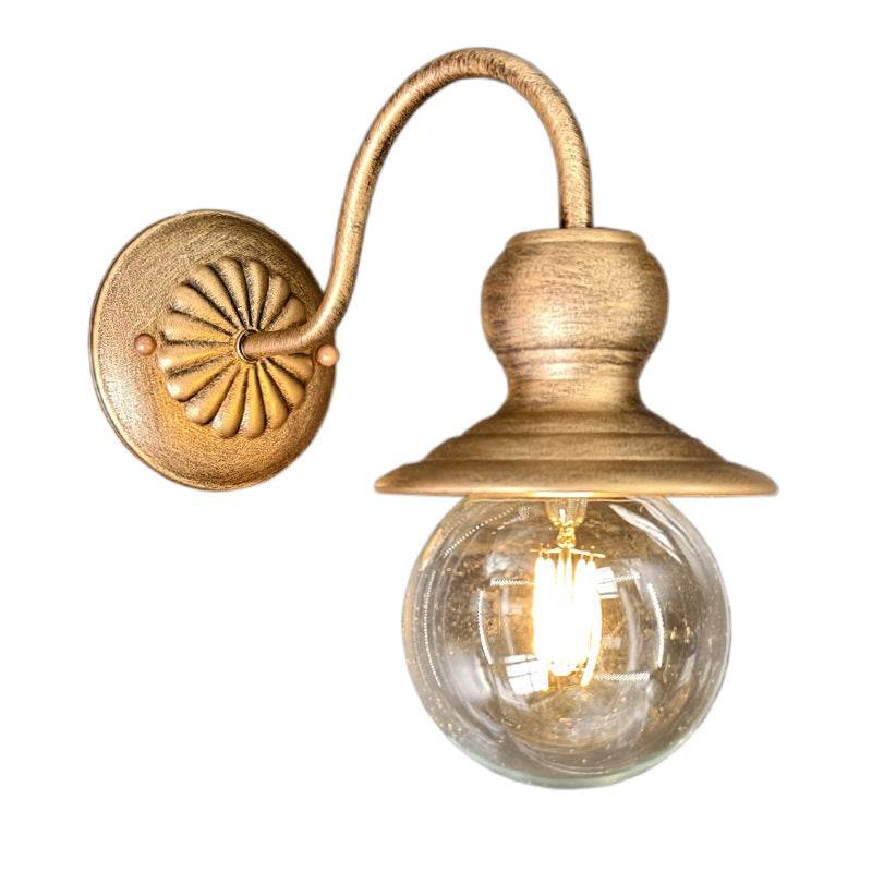 Contemporary Industrial Iron Conic 1-Light Wall Sconce Lamp For Hallway