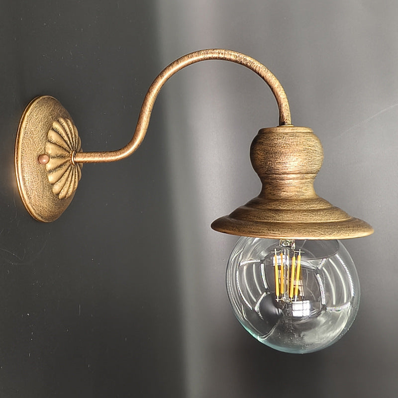 Contemporary Industrial Iron Conic 1-Light Wall Sconce Lamp For Hallway