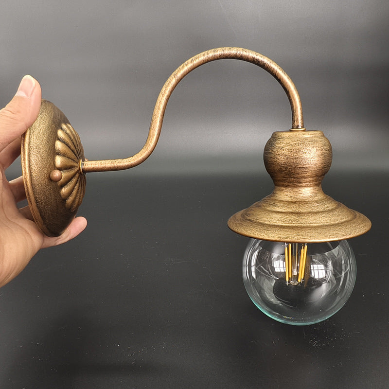 Contemporary Industrial Iron Conic 1-Light Wall Sconce Lamp For Hallway