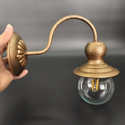 Contemporary Industrial Iron Conic 1-Light Wall Sconce Lamp For Hallway