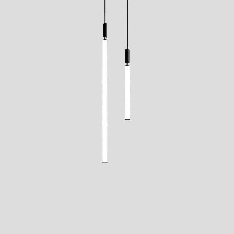 مصباح LED معلق من شريط أكريليك من الألومنيوم بتصميم عصري بسيط بجانب السرير 