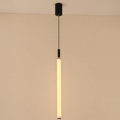 مصباح LED معلق من شريط أكريليك من الألومنيوم بتصميم عصري بسيط بجانب السرير 