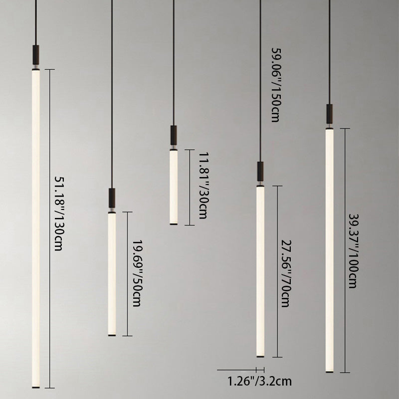 مصباح LED معلق من شريط أكريليك من الألومنيوم بتصميم عصري بسيط بجانب السرير 