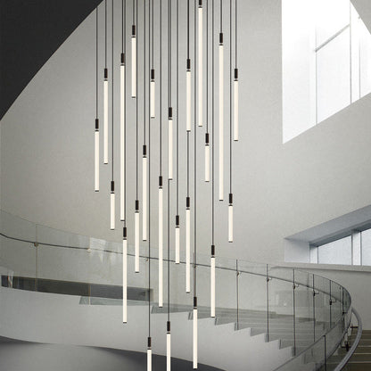 مصباح LED معلق من شريط أكريليك من الألومنيوم بتصميم عصري بسيط بجانب السرير 