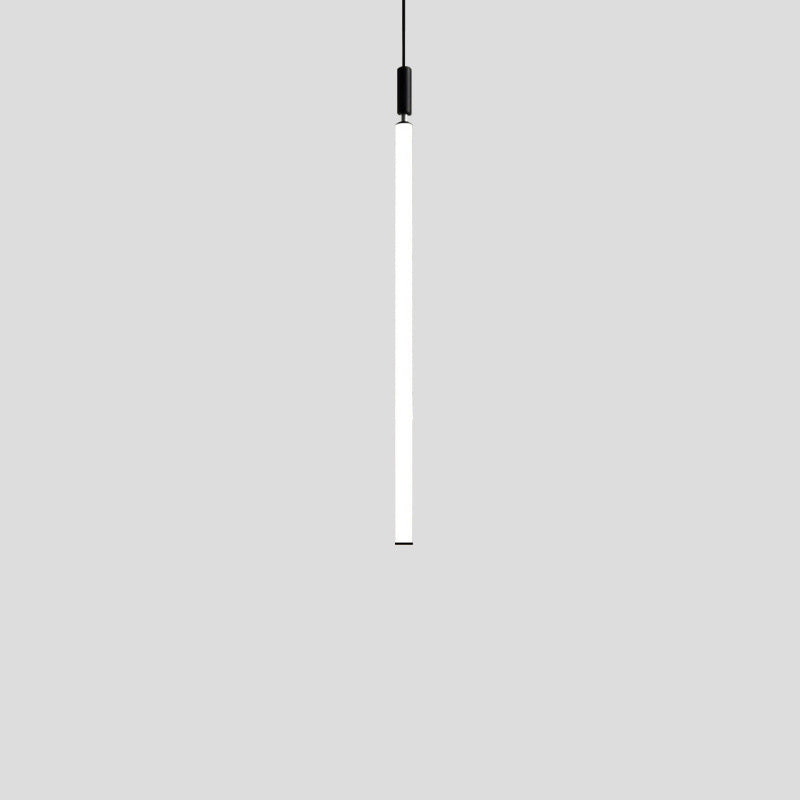مصباح LED معلق من شريط أكريليك من الألومنيوم بتصميم عصري بسيط بجانب السرير 