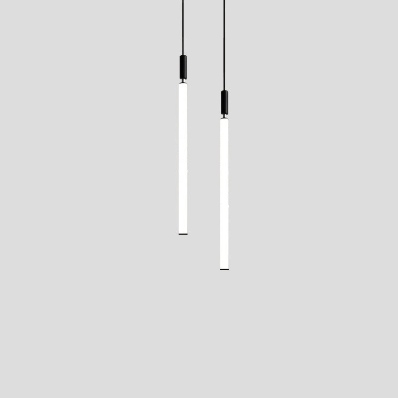 مصباح LED معلق من شريط أكريليك من الألومنيوم بتصميم عصري بسيط بجانب السرير 