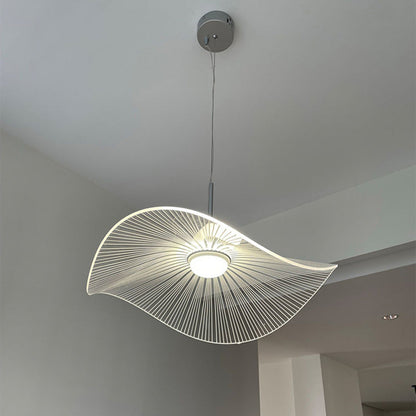 現代的な北欧風アルミアクリルハット 蓮の葉 LEDペンダントライト 寝室用