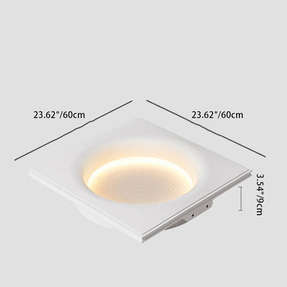 Modern Minimalist Plaster Round Moon Embedded LED Wall Sconce Lamp For Hallway