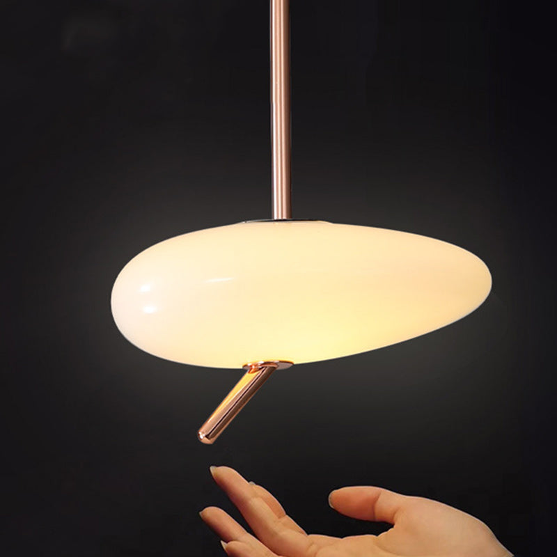 مصباح LED معلق بحساس لمس من الحديد والبولي فينيل كلوريد بتصميم معاصر من الشمال، مناسب لجانب السرير 