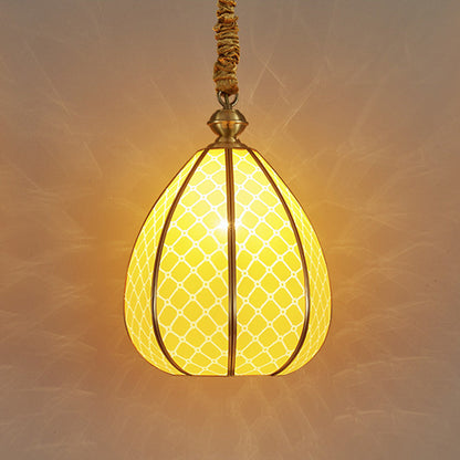 Modern Mid-century Waterproof Copper Glass Cage Rhombic Cylinder 1/3/4 Light Chandeliers For Outdoor Patio