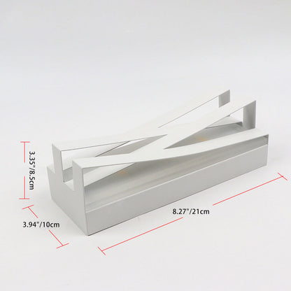 Contemporary Creative Iron Rectangular Up And Down LED Wall Sconce Lamp For Hallway