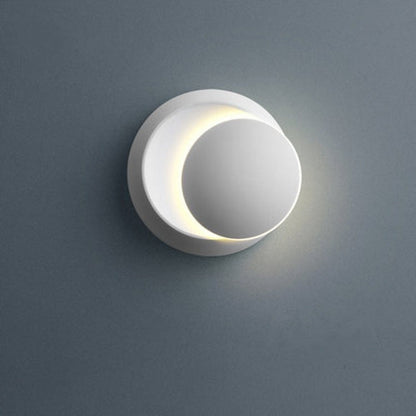現代的な北欧風アイアンラウンドEclipse回転式LED壁取り付け用ランプ（ベッドサイド用） 