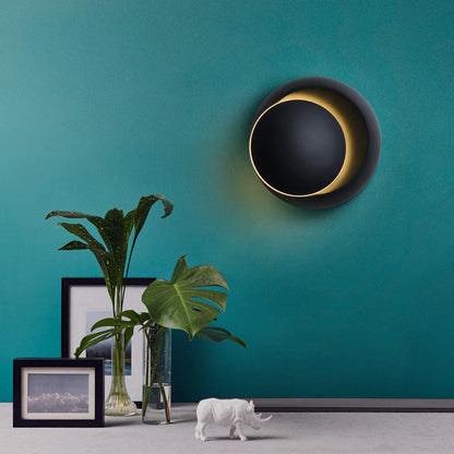 現代的な北欧風アイアンラウンドEclipse回転式LED壁取り付け用ランプ（ベッドサイド用） 
