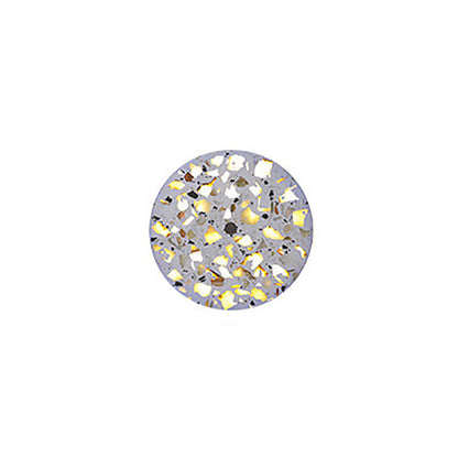 Contemporary Scandinavian Metal Terrazzo Round LED Wall Sconce Lamp For Living Room