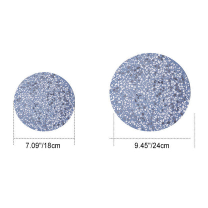 Contemporary Scandinavian Metal Terrazzo Round LED Wall Sconce Lamp For Living Room