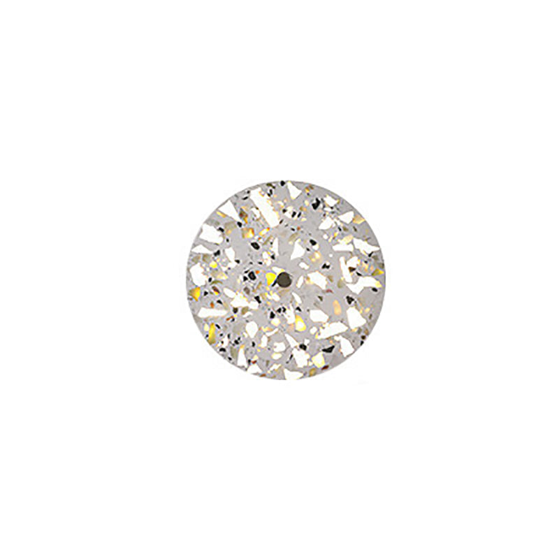 Contemporary Scandinavian Metal Terrazzo Round LED Wall Sconce Lamp For Living Room