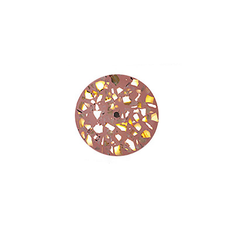 Contemporary Scandinavian Metal Terrazzo Round LED Wall Sconce Lamp For Living Room