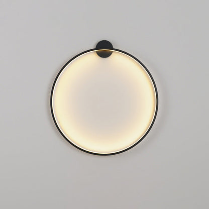 Modern Minimalist Round Aluminum Silica USB Plug LED Wall Sconce Lamp For Bedside