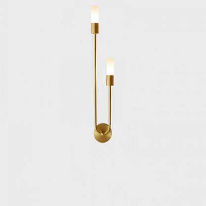 Modern Simplicity Iron Acrylic Long Tube Strip 2-Light Wall Sconce Lamp For Bedside