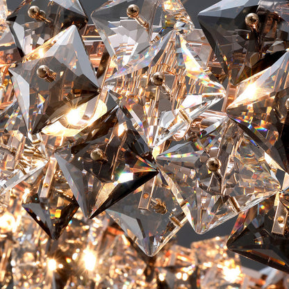 Modern Luxury Crystal Metal Round Rectangular 7/8/12/14 Light Chandeliers For Living Room