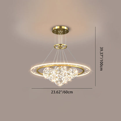 ثريات LED حديثة فاخرة من المعدن الأكريليك الزجاجي على شكل نجمة كاملة وموجة دائرية لغرفة المعيشة 