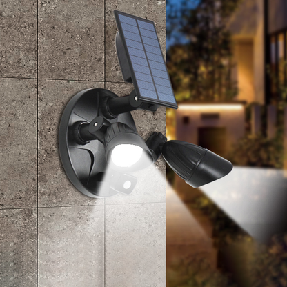 Modern Simplicity Solar Waterproof ABS PC Surveillance Camera Rotatable Motion Sensor LED Wall Sconce Lamp For Outdoor Patio