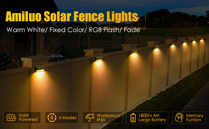 Modern Simplicity Solar Waterproof ABS PS Rectangular LED Wall Sconce Lamp For Outdoor Patio