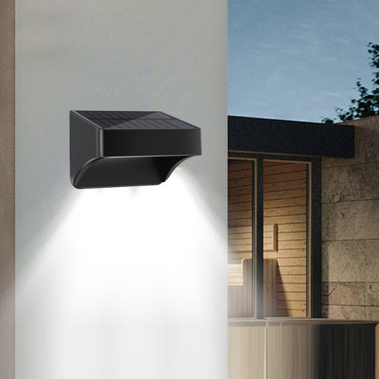 Modern Simplicity Solar Waterproof ABS PS Rectangular LED Wall Sconce Lamp For Outdoor Patio
