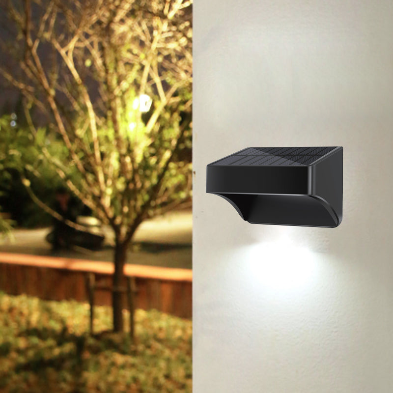 Modern Simplicity Solar Waterproof ABS PS Rectangular LED Wall Sconce Lamp For Outdoor Patio