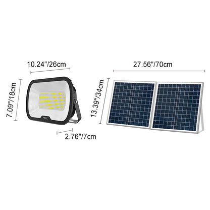 Modern Minimalist Solar Waterproof Aluminum Alloy Glass Rectangular LED Wall Sconce Lamp For Outdoor Patio