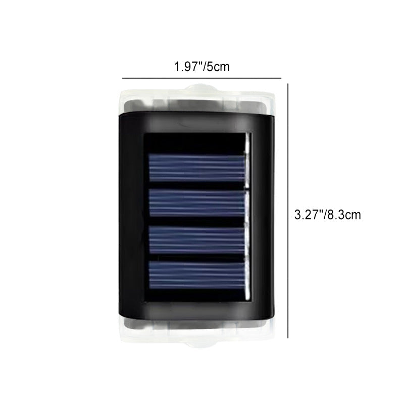 Modern Simplicity Solar Waterproof ABS PVC Rectangular LED Wall Sconce Lamp For Outdoor Patio