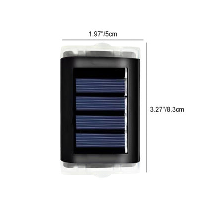Modern Simplicity Solar Waterproof ABS PVC Rectangular LED Wall Sconce Lamp For Outdoor Patio
