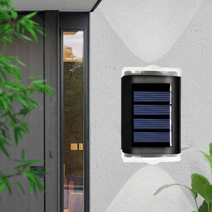 Modern Simplicity Solar Waterproof ABS PVC Rectangular LED Wall Sconce Lamp For Outdoor Patio