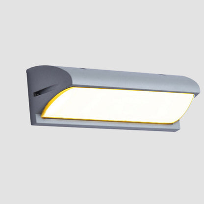 Modern Minimalist Waterproof Aluminum PMMA Rectangular LED Wall Sconce Lamp For Outdoor Patio