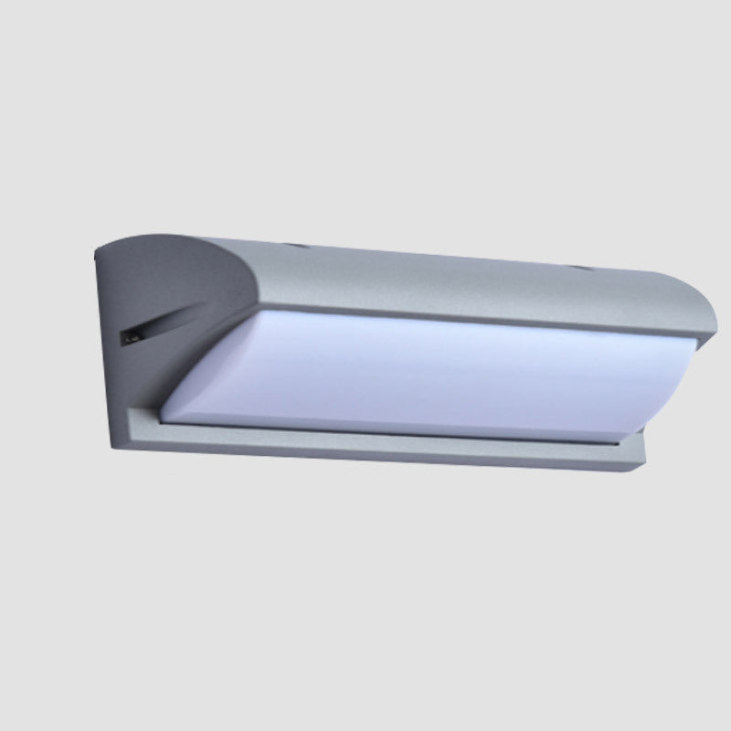 Modern Minimalist Waterproof Aluminum PMMA Rectangular LED Wall Sconce Lamp For Outdoor Patio