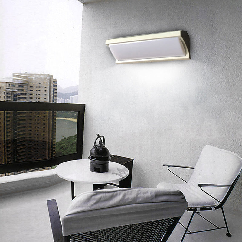 Modern Minimalist Waterproof Aluminum PMMA Rectangular LED Wall Sconce Lamp For Outdoor Patio