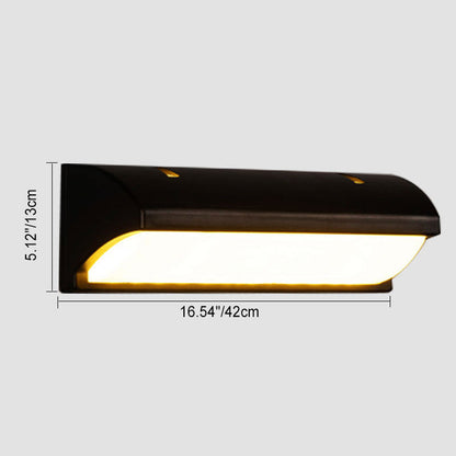 Modern Minimalist Waterproof Aluminum PMMA Rectangular LED Wall Sconce Lamp For Outdoor Patio