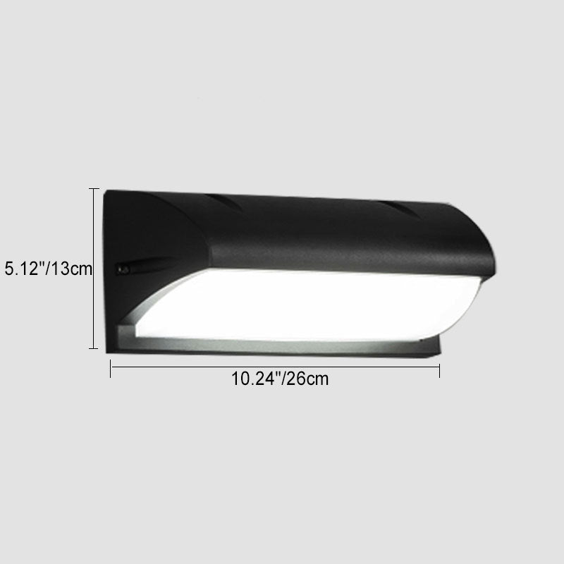 Modern Minimalist Waterproof Aluminum PMMA Rectangular LED Wall Sconce Lamp For Outdoor Patio
