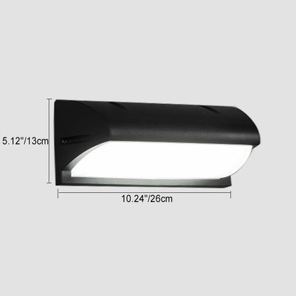 Modern Minimalist Waterproof Aluminum PMMA Rectangular LED Wall Sconce Lamp For Outdoor Patio